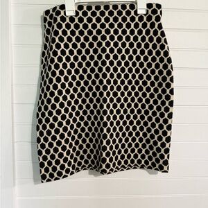 Banana Republic Black and White Knee-Length Pencil Skirt